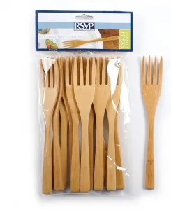 Набор из 12 деревянных вилок длиной 17 см Rsvp International, коричневый