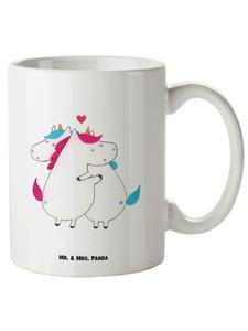 Кружка Единорог большого размера с надписью (без слов) белого цвета Mr. & Mrs. Panda