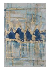 Акриловая картина ручной работы KUNSTLOFT Hypnotic Turquoise, золотой