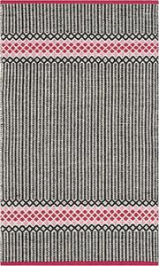 Ковер SAFAVIEH, 69 x 115 см, Montauk Collection, Light Pink & Multi, ручной работы из хлопка, идеален для помещений с высокой проходимостью: прихожая, гостиная, спальня (MTK820P)