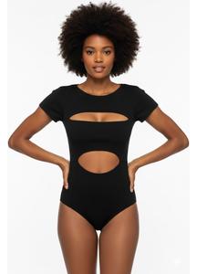 Женский джинсовый боди Otara - стильные вырезы Jendue, No Color