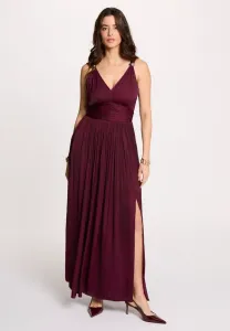 Длинное платье с v-образным вырезом Morgan, Prune