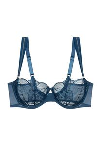 Бюстгальтер балконет кружевной Triumph, синий