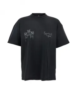 Черная футболка с круглым вырезом и логотипом Represent, черный