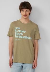 Футболка с принтом MIT FRONT UND FLAMM STRUKTUR s.Oliver, оливковый