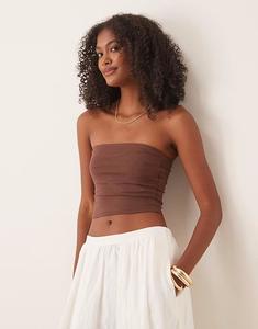 ASOS DESIGN Ultimate укороченный бандо шоколадного цвета