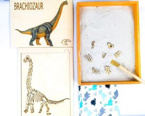 Динозавр Брахиозавр, расширенный набор, раскопки, скелет динозавра, поднос и песок Inna marka