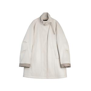 ELLE Пуховик Women's Light Gray Stand Collar Moderate