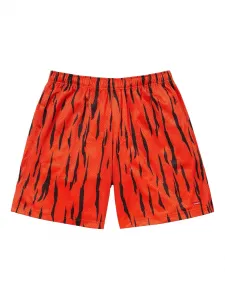 Шорты из сетки с тигровым принтом Supreme, красный
