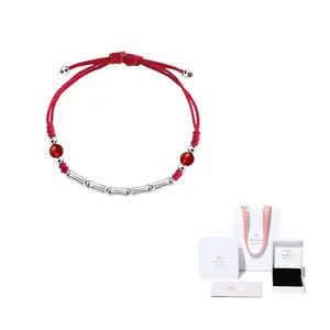 WINY Серебряный браслет-цепочка унисекс красный 925 Sterling Silver