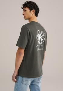 Футболка с принтом WE Fashion, темно-зеленый