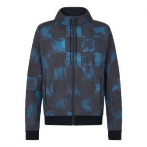 Куртка men's fw21 zipper hooded long sleeves jacket blue Louis Vuitton, синий