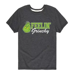 Футболка с рисунком доктора Сьюза "Feelin' Grinchy" для мальчиков 8-20 лет Licensed Character, серый