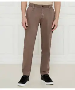 Брюки-Чинос со складками Relaxed fit Boss Orange, коричневый