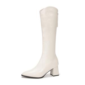 Bamiti Женские белые ботинки на каблуке 6,5 см, цвет White