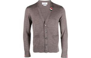 Кардикан вязаный Thom E Button Up THOM BROWNE, коричневый