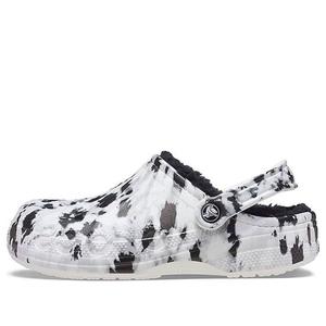 Шлепанцы Crocs Baya Lined Clog Fleece Lined Unisex White Gray Slippers 'White Grey', серый