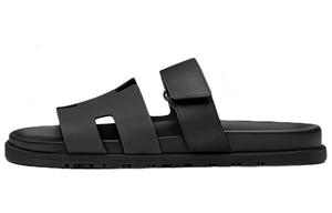 Шлепанцы мужские Hermes, черный