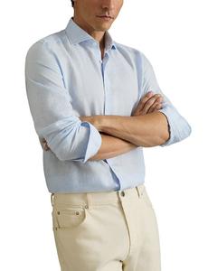 Рубашка Slim Fit на пуговицах Ruban REISS, синий