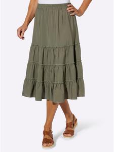 Юбка цвета хаки с несколькими ярусами Sieh an!