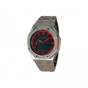 Часы Casio G-Shock Analog-Digital 2100 Series, арт. GA-2100-1A, серебристый/черный