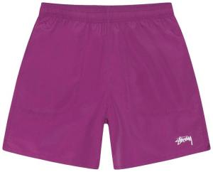 Шорты Stussy Stock с эластичным поясом, фиолетовый