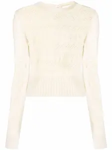 Джемпер рыхлой вязки SPORTMAX, белый