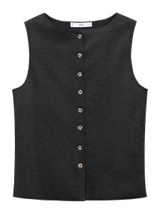 Вязаный жилет MANGO NEVADA, антрацит