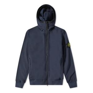 Куртка soft shell-r hooded jacket 'navy' Stone Island, синий