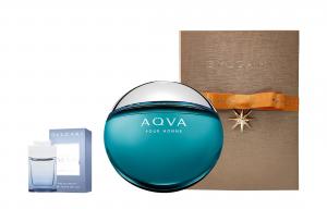 BVLGARI Набор духов Eau De Toilette Azure Blue для мужчин, оригинальная подарочная упаковка, аромат Marine, 50 мл/100 мл