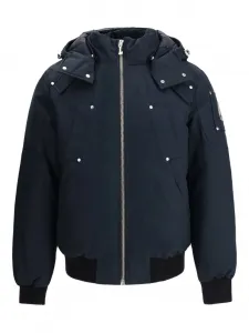 Бомбер с капюшоном и нашивкой-логотипом Moose Knuckles, синий