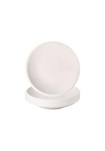 Белые тарелки плоские newmoon ø 25 см набор 6 шт Newmoon Villeroy & Boch