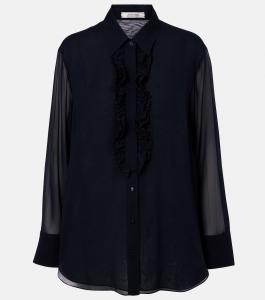 Шифоновая блуза Sheer Dreams из шелка Dorothee Schumacher, Dark Navy