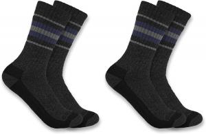 Carhartt Women's SC8212W Женские утепленные носки из смеси синтетики и шерсти, 2 пары, Black