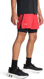 Under Armour мужские шорты Launch Run 5-inch 2-in-1, (713) Racer Red/Black/Reflective