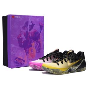 Nike Баскетбольные кроссовки Kobe 9 Low Top унисекс, черные, желтые, розовые