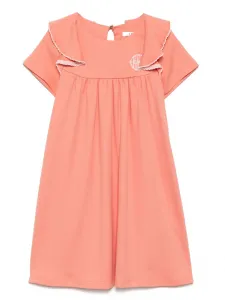 Платье с короткими рукавами Chloé Kids, розовый