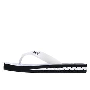 Подошва из резины ЭВА, устойчивая к запахам, износостойкая, противоскользящая, мужские шлепанцы Lee, Black White