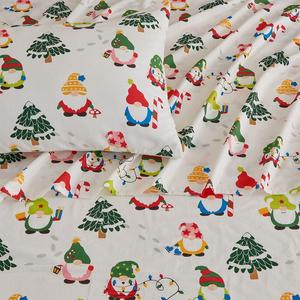 Комплект фланелевых простыней Madelinen Whittaker с наволочками, цвет Holiday Gnomes