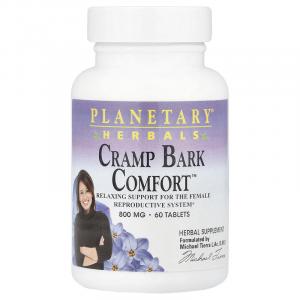 Planetary Herbals, Cramp Bark Comfort , 800 мг, 60 таблеток (400 мг в каждой таблетке)