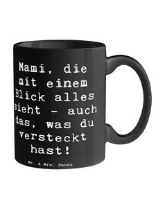 Кружка Мамина суперсила с надписью черного цвета Mr. & Mrs. Panda