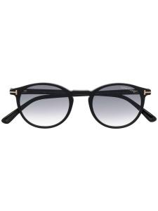 TOM FORD Eyewear солнцезащитные очки Andrea в круглой оправе, черный