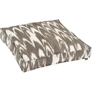 Подушка для пола Amarador в батик-стиле H.O.C.K., Taupe/braun + gemustert