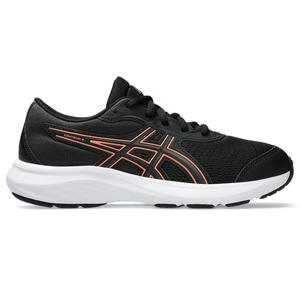 Детские кроссовки для бега ASICS Contend 9 GS — чёрные/саксонско-зелёные