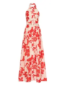 Платье макси Artemisa с цветочным принтом Rebecca Vallance, белый