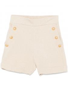 Шорты с люрексом Balmain Kids, нейтральный
