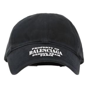Бейсболка Balenciaga Property Of Embroidered Denim Ball Cap 'Black', черный
