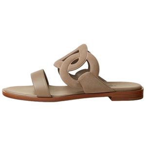 HERMES Тапочки Lagune Slide женские бежевые