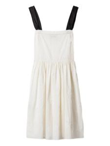 Платье миди с вышивкой Miu Miu, нейтральный