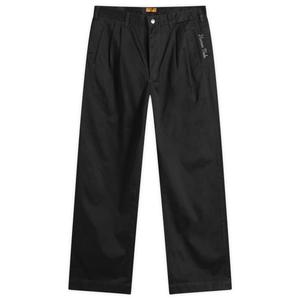 Широкие брюки-чиносы с двойной складкой Human Made, черный